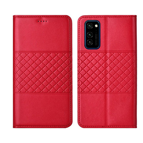 Coque Portefeuille Livre Cuir Etui Clapet T11 pour Huawei Honor View 30 5G Rouge