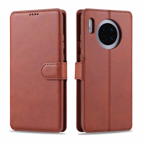 Coque Portefeuille Livre Cuir Etui Clapet T11 pour Huawei Mate 30E Pro 5G Marron