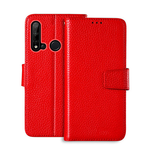 Coque Portefeuille Livre Cuir Etui Clapet T11 pour Huawei Nova 5i Rouge