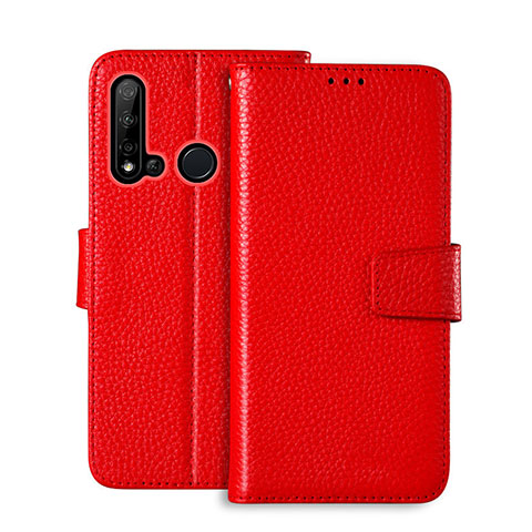 Coque Portefeuille Livre Cuir Etui Clapet T11 pour Huawei P20 Lite (2019) Rouge