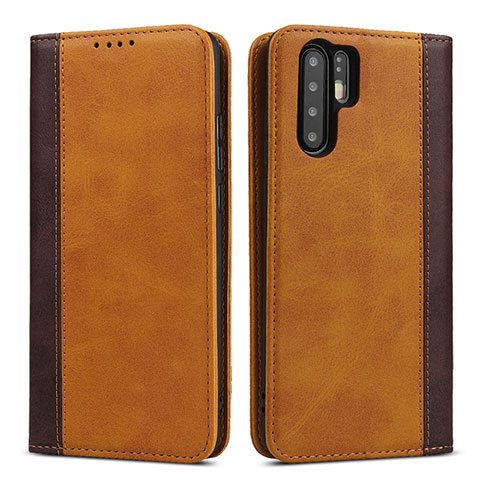 Coque Portefeuille Livre Cuir Etui Clapet T11 pour Huawei P30 Pro Orange