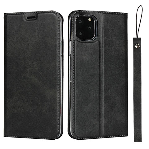 Coque Portefeuille Livre Cuir Etui Clapet T12 pour Apple iPhone 11 Pro Max Noir