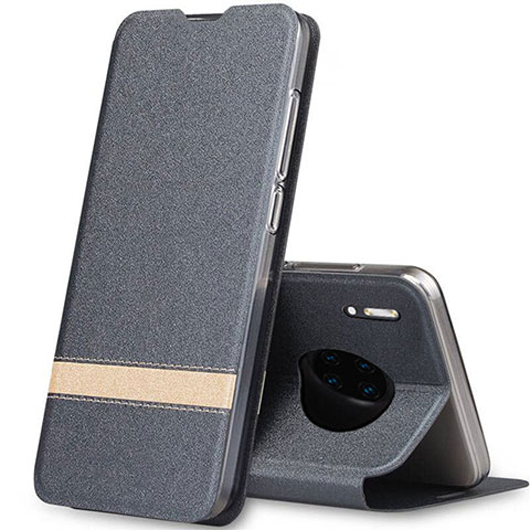 Coque Portefeuille Livre Cuir Etui Clapet T12 pour Huawei Mate 30 Pro 5G Gris