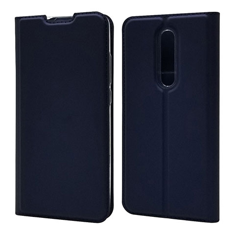 Coque Portefeuille Livre Cuir Etui Clapet T12 pour Xiaomi Mi 9T Bleu