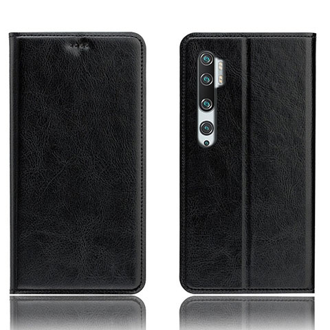 Coque Portefeuille Livre Cuir Etui Clapet T12 pour Xiaomi Mi Note 10 Noir