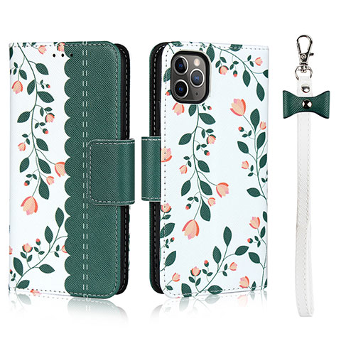 Coque Portefeuille Livre Cuir Etui Clapet T14 pour Apple iPhone 11 Pro Vert