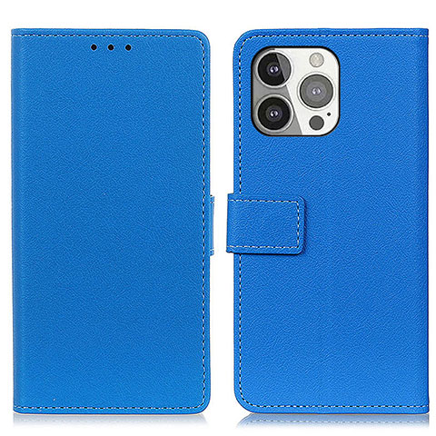 Coque Portefeuille Livre Cuir Etui Clapet T14 pour Apple iPhone 13 Pro Bleu