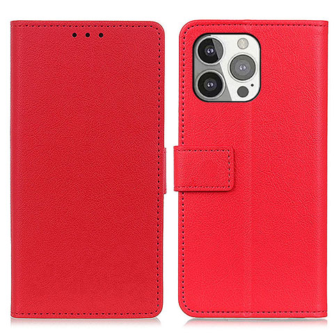 Coque Portefeuille Livre Cuir Etui Clapet T14 pour Apple iPhone 13 Pro Rouge