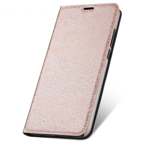 Coque Portefeuille Livre Cuir Etui Clapet T14 pour Huawei Nova 5 Or Rose