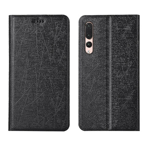 Coque Portefeuille Livre Cuir Etui Clapet T14 pour Huawei P20 Pro Noir