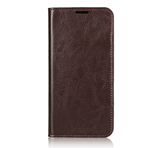 Coque Portefeuille Livre Cuir Etui Clapet T14 pour Huawei P40 Pro Marron