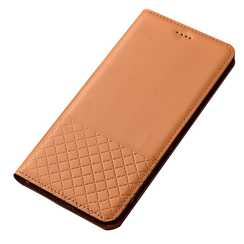 Coque Portefeuille Livre Cuir Etui Clapet T14 pour Xiaomi Redmi Note 8 (2021) Orange