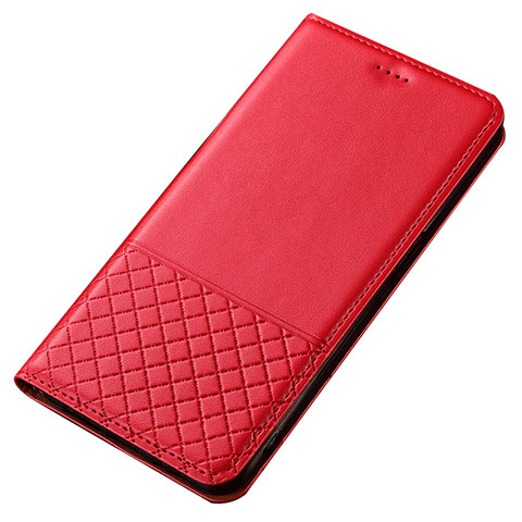 Coque Portefeuille Livre Cuir Etui Clapet T14 pour Xiaomi Redmi Note 8 (2021) Rouge