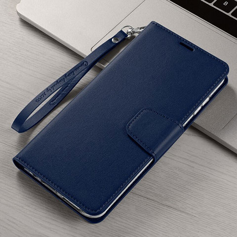 Coque Portefeuille Livre Cuir Etui Clapet T15 pour Xiaomi Mi Note 10 Pro Bleu