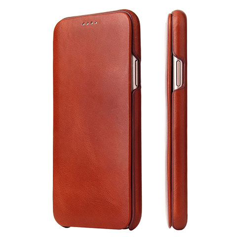 Coque Portefeuille Livre Cuir Etui Clapet T16 pour Apple iPhone 11 Orange