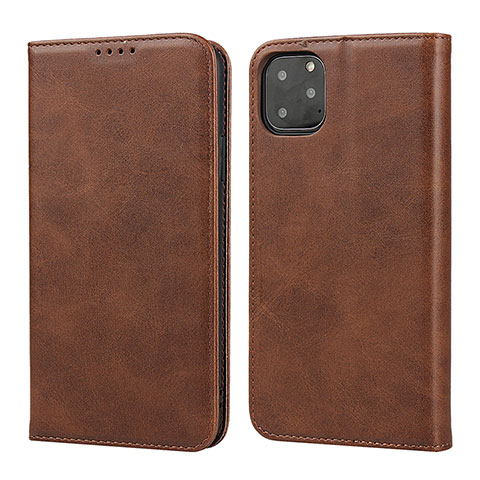 Coque Portefeuille Livre Cuir Etui Clapet T16 pour Apple iPhone 11 Pro Marron