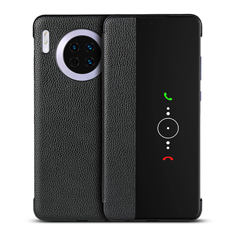 Coque Portefeuille Livre Cuir Etui Clapet T16 pour Huawei Mate 30 5G Noir