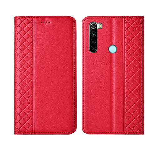 Coque Portefeuille Livre Cuir Etui Clapet T16 pour Xiaomi Redmi Note 8 Rouge