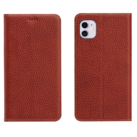 Coque Portefeuille Livre Cuir Etui Clapet T17 pour Apple iPhone 11 Vin Rouge