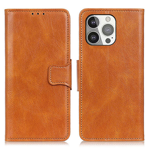 Coque Portefeuille Livre Cuir Etui Clapet T17 pour Apple iPhone 14 Pro Marron