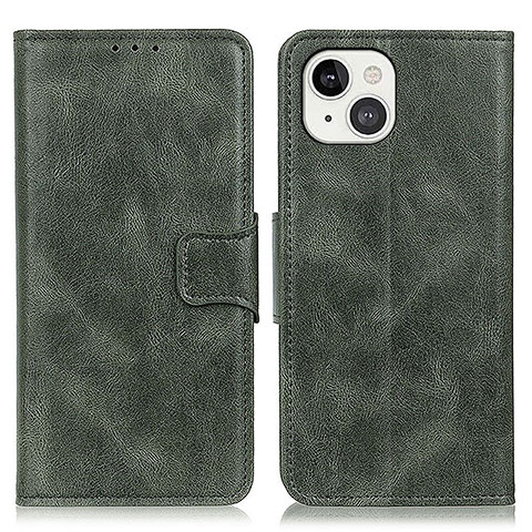 Coque Portefeuille Livre Cuir Etui Clapet T17 pour Apple iPhone 14 Vert