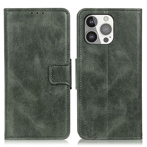 Coque Portefeuille Livre Cuir Etui Clapet T17 pour Apple iPhone 15 Pro Max Vert