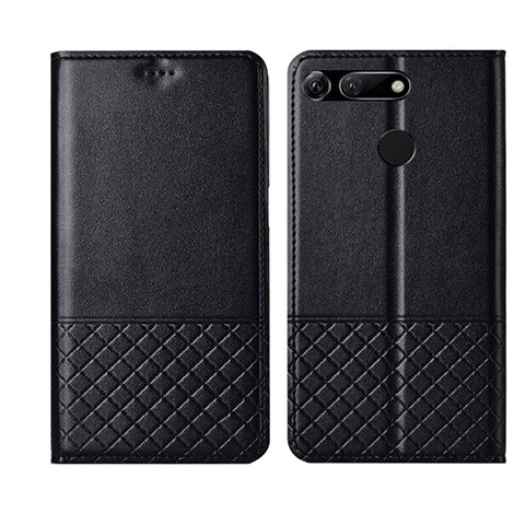 Coque Portefeuille Livre Cuir Etui Clapet T17 pour Huawei Honor V20 Noir