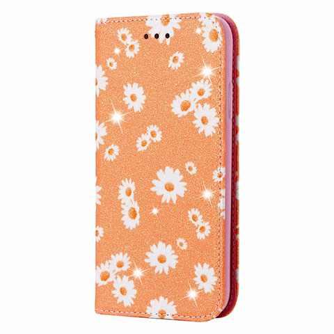 Coque Portefeuille Livre Cuir Etui Clapet T17 pour Huawei Nova Lite 3 Plus Orange