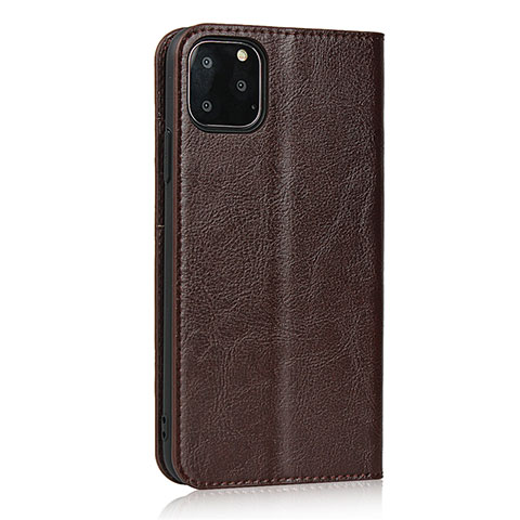 Coque Portefeuille Livre Cuir Etui Clapet T18 pour Apple iPhone 11 Pro Max Marron