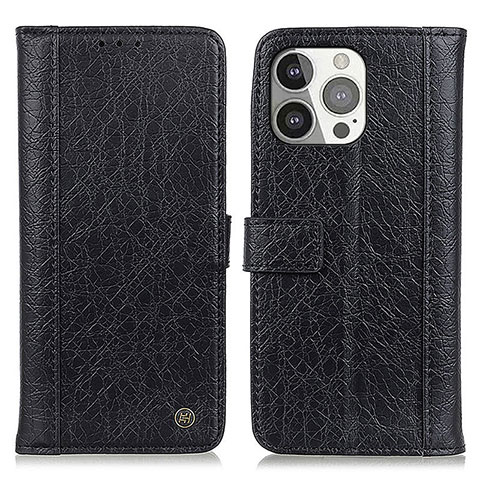 Coque Portefeuille Livre Cuir Etui Clapet T18 pour Apple iPhone 13 Pro Noir