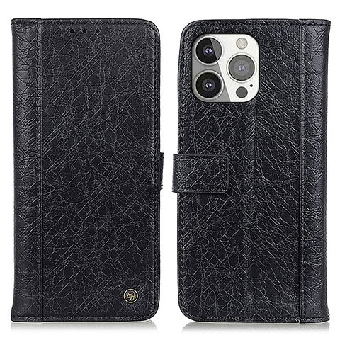 Coque Portefeuille Livre Cuir Etui Clapet T18 pour Apple iPhone 15 Pro Noir