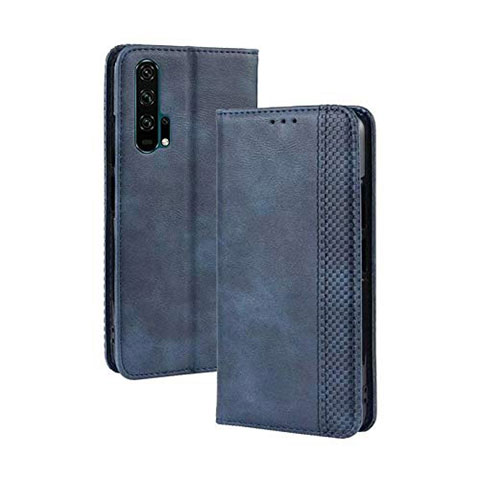 Coque Portefeuille Livre Cuir Etui Clapet T18 pour Huawei Honor 20 Pro Bleu