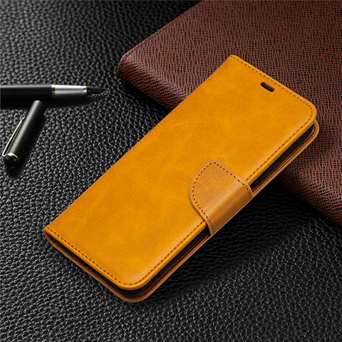 Coque Portefeuille Livre Cuir Etui Clapet T18 pour Xiaomi Poco M3 Jaune