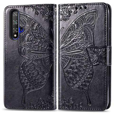 Coque Portefeuille Livre Cuir Etui Clapet T19 pour Huawei Honor 20 Noir