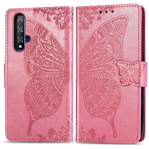 Coque Portefeuille Livre Cuir Etui Clapet T19 pour Huawei Nova 5T Rose