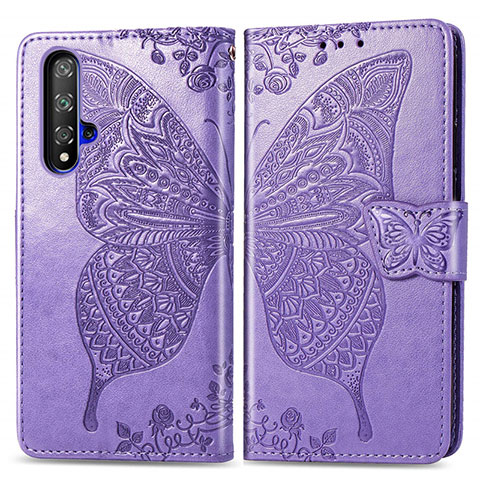 Coque Portefeuille Livre Cuir Etui Clapet T19 pour Huawei Nova 5T Violet