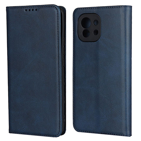 Coque Portefeuille Livre Cuir Etui Clapet T20 pour Xiaomi Mi 11 Lite 5G Bleu