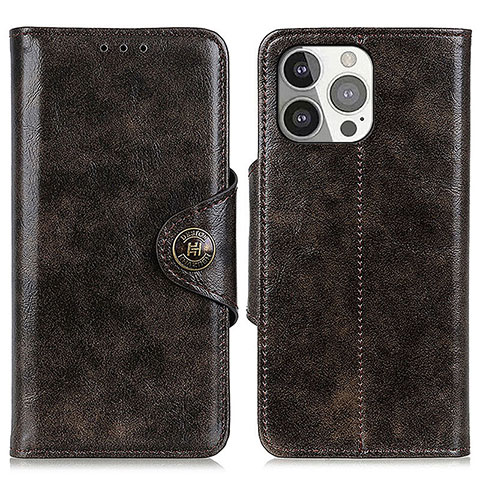 Coque Portefeuille Livre Cuir Etui Clapet T21 pour Apple iPhone 15 Pro Marron