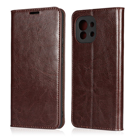 Coque Portefeuille Livre Cuir Etui Clapet T21 pour Xiaomi Mi 11 5G Marron