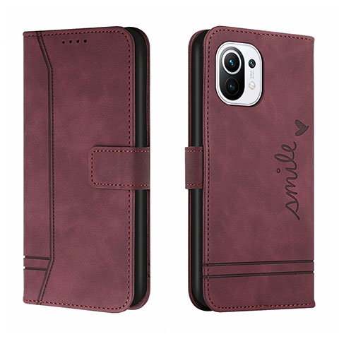 Coque Portefeuille Livre Cuir Etui Clapet T22 pour Xiaomi Mi 11 5G Violet