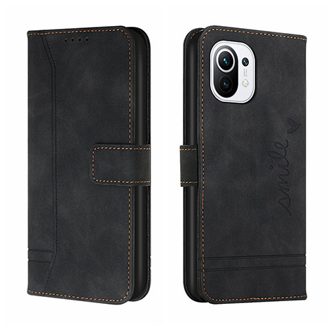 Coque Portefeuille Livre Cuir Etui Clapet T22 pour Xiaomi Mi 11 Lite 5G NE Noir