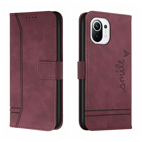 Coque Portefeuille Livre Cuir Etui Clapet T22 pour Xiaomi Mi 11 Lite 5G Violet