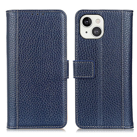 Coque Portefeuille Livre Cuir Etui Clapet T23 pour Apple iPhone 13 Bleu