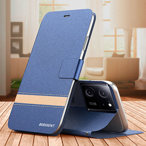 Coque Portefeuille Livre Cuir Etui Clapet TB1 pour Xiaomi Mi 13T 5G Bleu