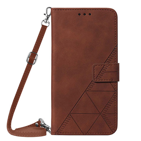 Coque Portefeuille Livre Cuir Etui Clapet Y01B pour Apple iPhone 15 Marron