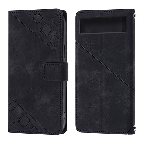 Coque Portefeuille Livre Cuir Etui Clapet Y01B pour Google Pixel 7a 5G Noir