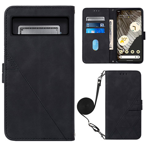 Coque Portefeuille Livre Cuir Etui Clapet Y01B pour Google Pixel 8 5G Noir