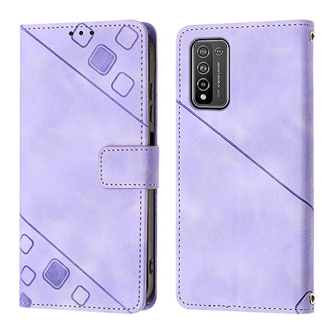 Coque Portefeuille Livre Cuir Etui Clapet Y01B pour Huawei Honor 10X Lite Violet