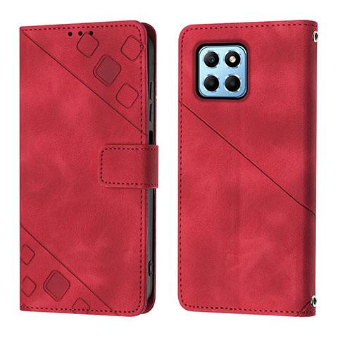 Coque Portefeuille Livre Cuir Etui Clapet Y01B pour Huawei Honor 70 Lite 5G Rouge