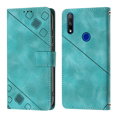 Coque Portefeuille Livre Cuir Etui Clapet Y01B pour Huawei Honor 9X Vert